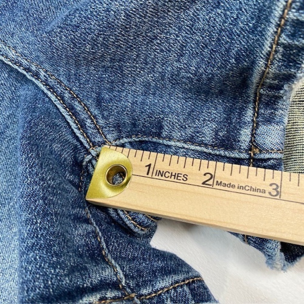Judy Blue High Rise Medium Wash Raw Hem Denim Shorts JB150301 MD-CO Women Size M - Picture 7 of 10